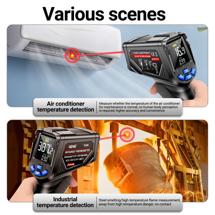 ANENG TH06 Oil Temperature High Precision Thermometer Laser Baking Infrared Water Thermometer(Orange) - free shipping - PMC TechLife - Order now!
