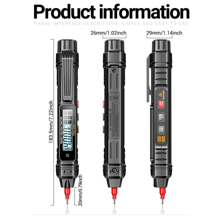 ANENG A3005A 10MHZ/40MF/40 Megohm Intelligent Anti-burning High-precision Digital Universal Meter(Matching Group)