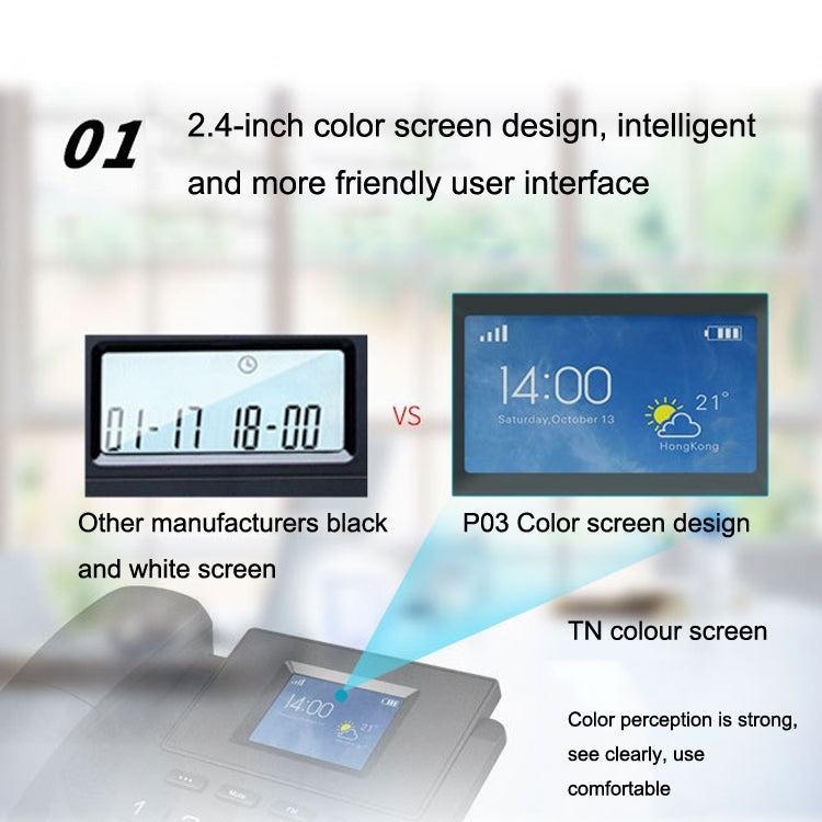 P03 4G+VOIP Dual Mode Wireless Fixed Line SIP Network Phone IP Enterprise Office Phone Wireless Landline - Smart Rings / Smart Telephones by PMC TechLife | Online Shopping South Africa | PMC TechLife