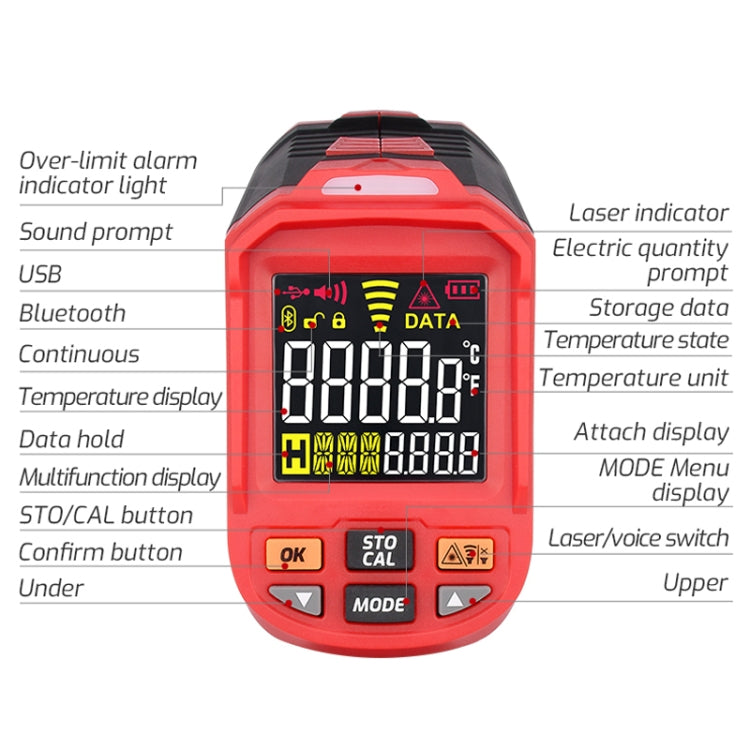 TASI TA603B -32-1380 degrees Celsius Color Screen Infrared Thermometer Industrial Electronic Thermometer - free shipping - PMC TechLife - Order now!