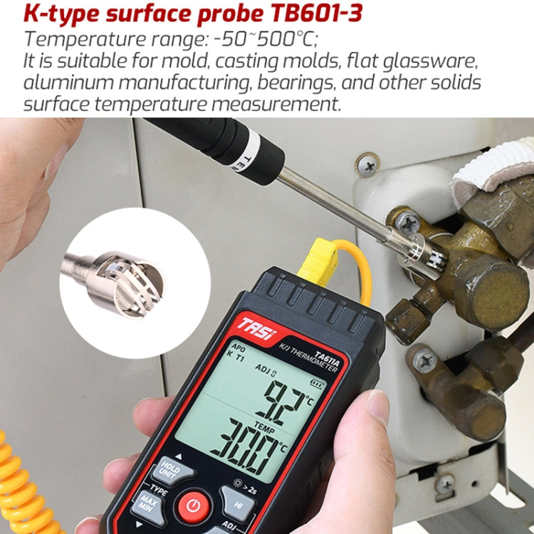 TASI TB601-3 Surface Thermocouple K-Type Probe Use With Thermometer