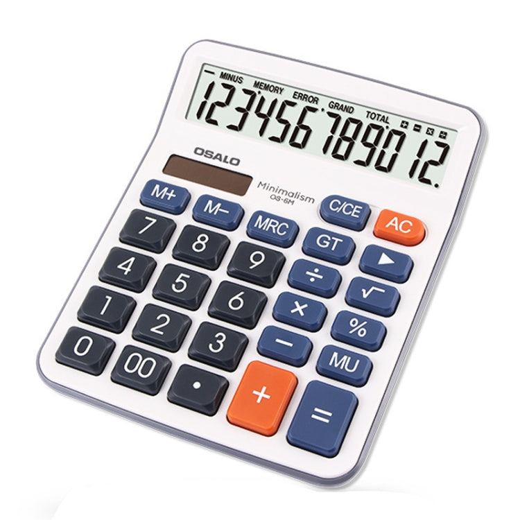 OSALO OS-6M 12-digit Office Desktop Calculator Solar Dual Power Calculator - free shipping - PMC Jewellery - Order now!