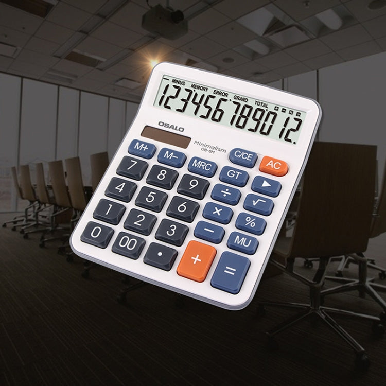 OSALO OS-6M 12-digit Office Desktop Calculator Solar Dual Power Calculator - free shipping - PMC Jewellery - Order now!