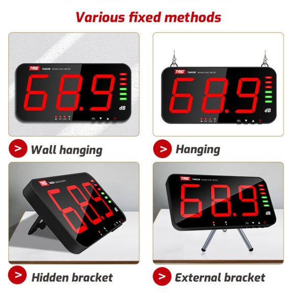 TASI TA653A Large Screen Wall-Mounted Noise Meter Decibel Detector