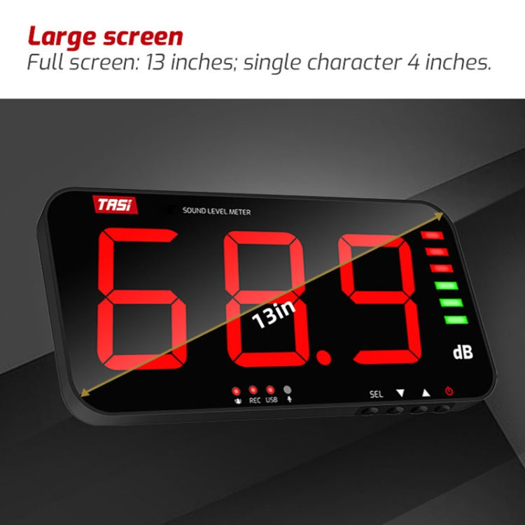 TASI TA653A Large Screen Wall-Mounted Noise Meter Decibel Detector