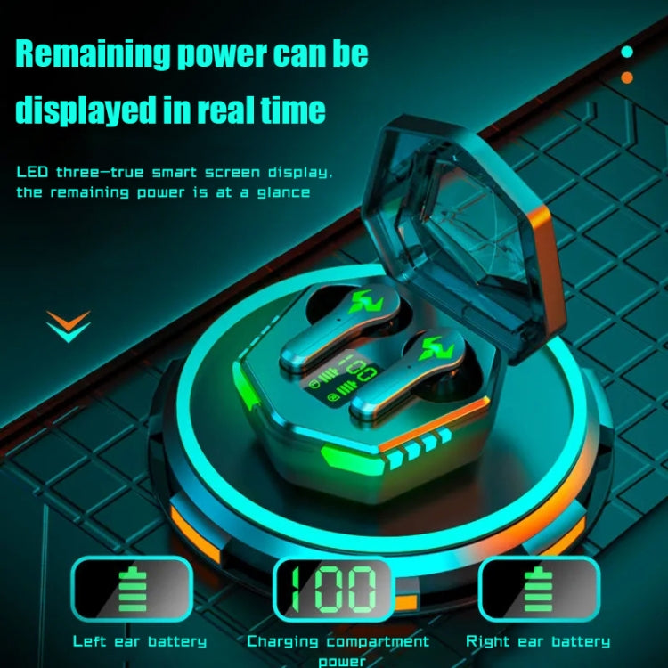 N35 TWS Colorful Light In-Ear Low Latency Wireless Bluetooth Game Earphones, Style: Digital Display