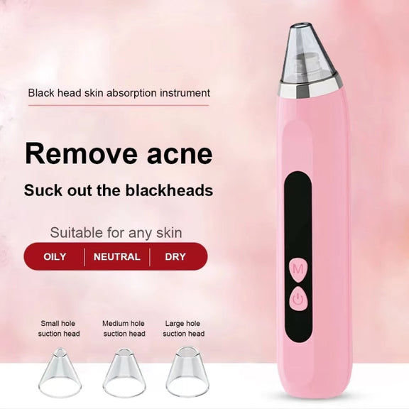 Blackhead Remover Vacuum Pore Cleaner Facial Deep Cleaning Beauty Tools(White)
