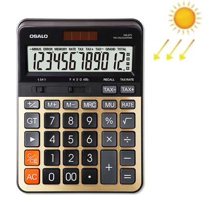 OSALO OS-3TV 12-digit LCD Screen Solar Dual Power Supply Desktop Calculator - free shipping - PMC Jewellery - Order now!