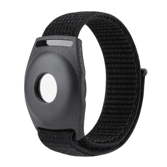 For AirTag Anti-Lost Device Case Locator Nylon Loop Watch Strap Wrist Strap, Size: 22cm Adult(Deep Black) - free shipping - PMC Jewellery - Order now!