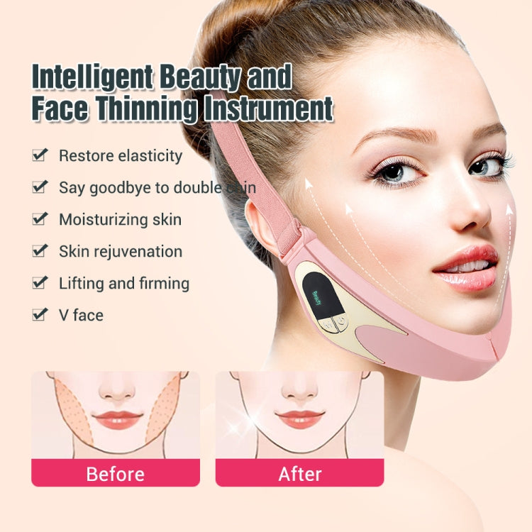 Microcurrent EMS Face Thinning Instrument Smart Red Blue Color Light Skin Rejuvenation Beauty Instrument(Pink) - Beauty Instrument by PMC TechLife | Online Shopping South Africa | PMC TechLife
