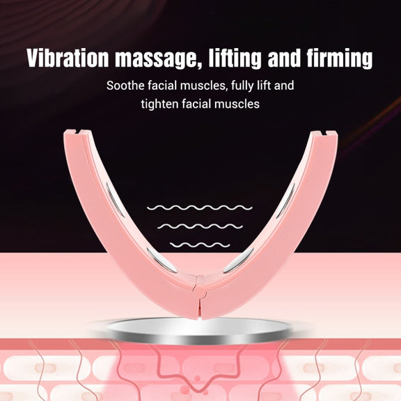 Microcurrent EMS Face Thinning Instrument Smart Red Blue Color Light Skin Rejuvenation Beauty Instrument(Pink)