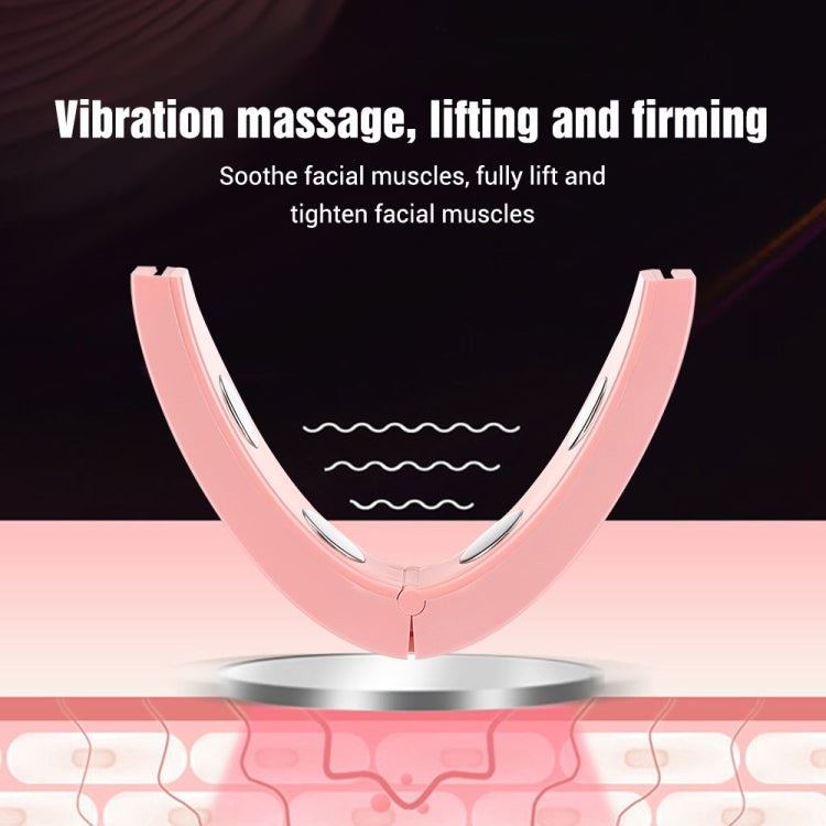 Microcurrent EMS Face Thinning Instrument Smart Red Blue Color Light Skin Rejuvenation Beauty Instrument(Pink)
