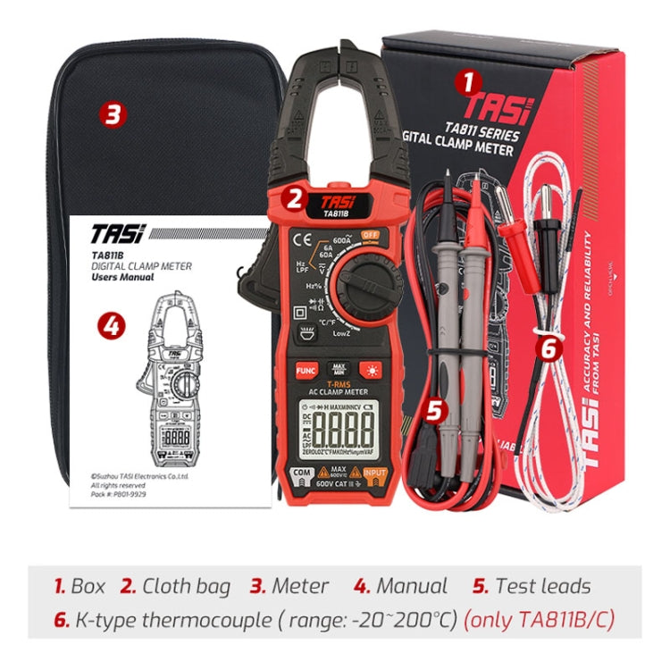 TASI TA811A Clamp Meter High Accuracy AC DC Voltage Ammeter - free shipping - PMC TechLife - Order now!