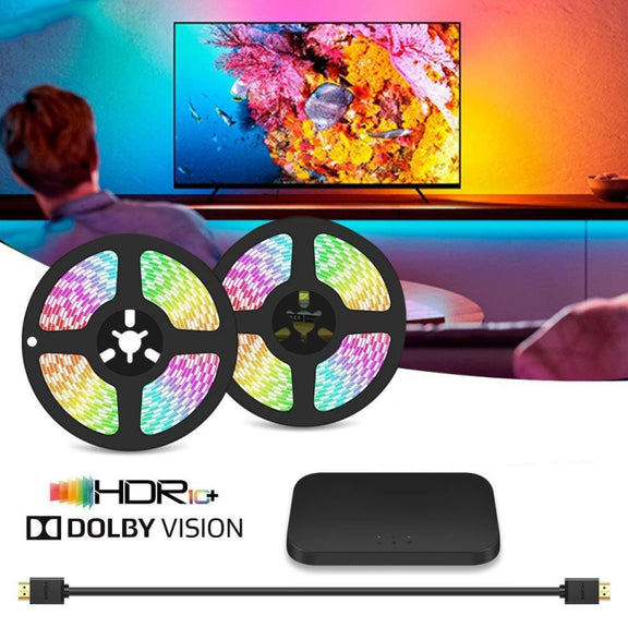 HDMI 2.0-PRO Smart Ambient TV Led Backlight Led Strip Lights Kit Work With TUYA APP Alexa Voice Google Assistant 2 x 2m(AU Plug)