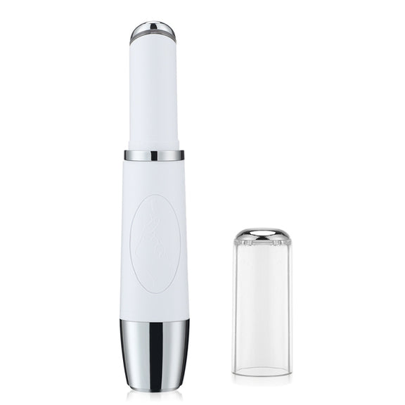 Eye Vibration Heating Massage Pen Removing Eye Wrinkle and Importing Massager Beauty Instruments(White)