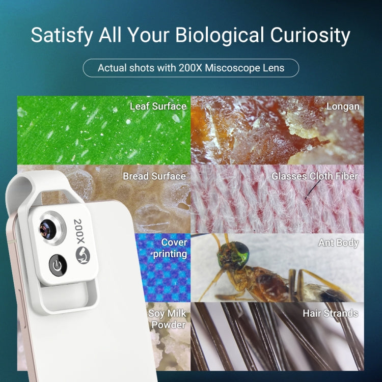 APEXEL APL-MS002CWH 200x High-Definition Children Science Education Microphone Lens With CPL(White) - free shipping - PMC TechLife - Order now!