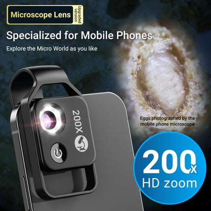 APEXEL APL-MS002CWH 200x High-Definition Children Science Education Microphone Lens With CPL(Black) - free shipping - PMC Jewellery - Order now!