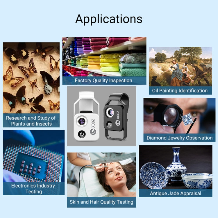 APEXEL APL-MS002CWH 200x High-Definition Children Science Education Microphone Lens With CPL(White) - free shipping - PMC TechLife - Order now!