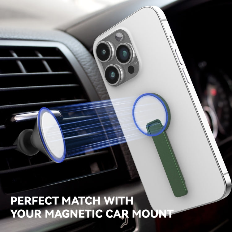 Aluminum Alloy Mobile Phone Bracket Ultra-thin Rotating Back Stick Lollipop Mirror Bracket(Black) - Desktop Holder by PMC TechLife | Online Shopping South Africa | PMC TechLife