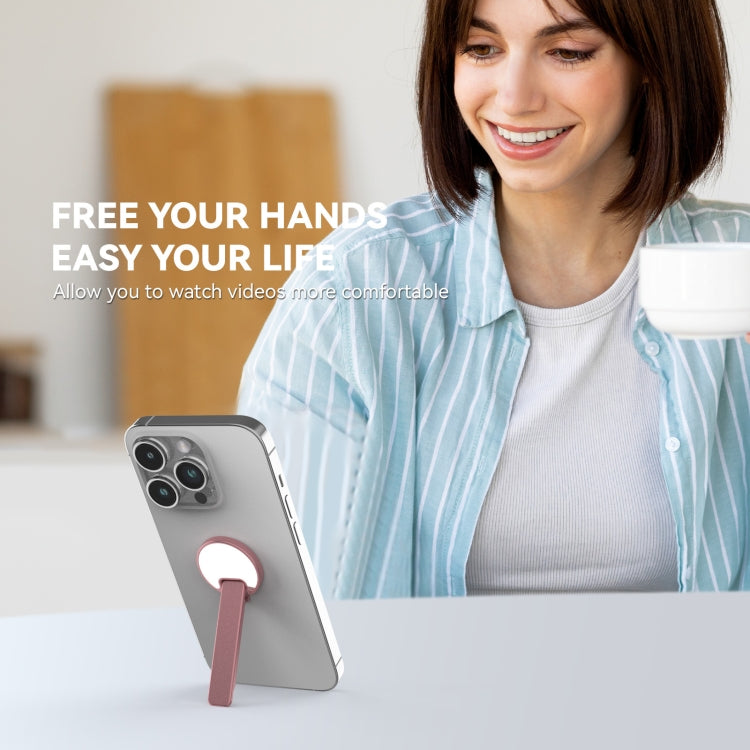 Aluminum Alloy Mobile Phone Bracket Ultra-thin Rotating Back Stick Lollipop Mirror Bracket(Pink) - free shipping - PMC TechLife - Order now!