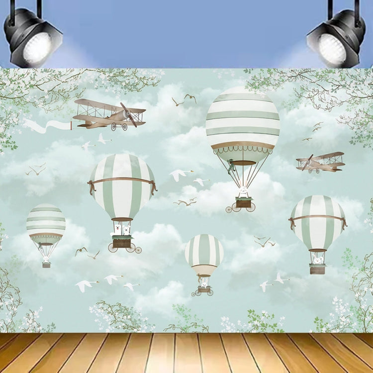 1.5m X 1m Cartoon Airplane Hot Air Balloon Theme Birthday Background Cloth Photography Decoration Backdrop - Birthday Party by PMC TechLife | Online Shopping South Africa | PMC TechLife