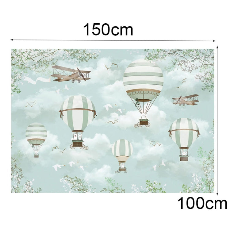 1.5m X 1m Cartoon Airplane Hot Air Balloon Theme Birthday Background Cloth Photography Decoration Backdrop - Birthday Party by PMC TechLife | Online Shopping South Africa | PMC TechLife