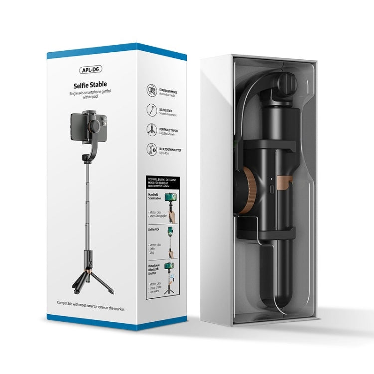 APEXEL APL-D6 Live Video Multifunctional Mobile Phone Gimbal Stabilizer Selfie Stick - free shipping - PMC Jewellery - Order now!