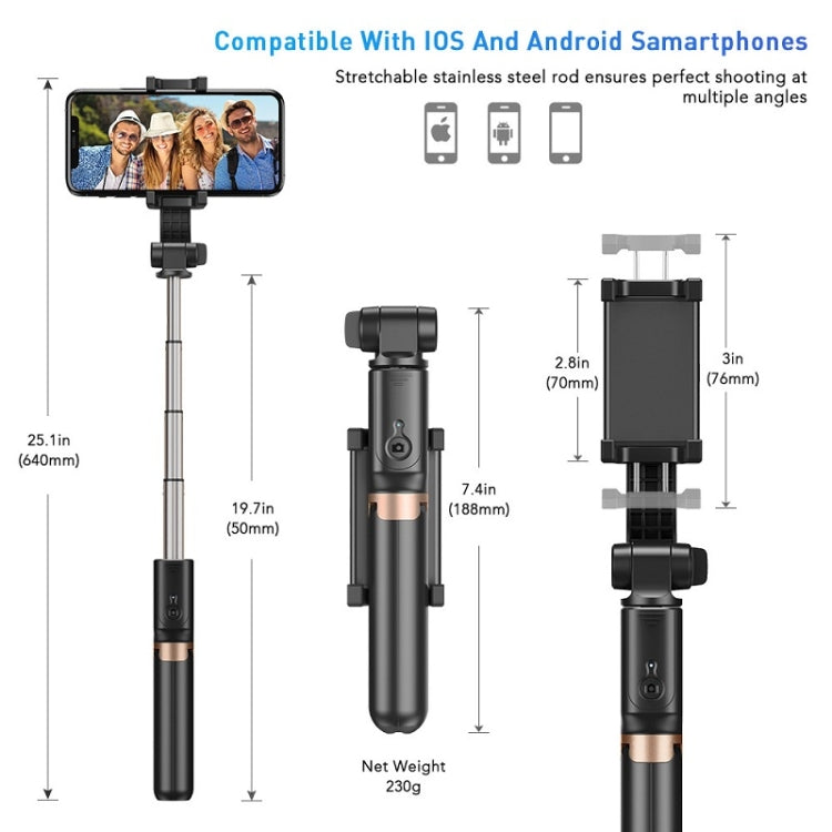 APEXEL APL-D6 Live Video Multifunctional Mobile Phone Gimbal Stabilizer Selfie Stick - free shipping - PMC Jewellery - Order now!