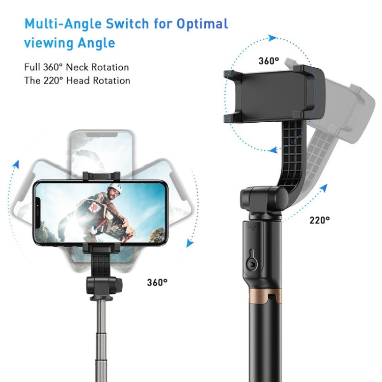 APEXEL APL-D6 Live Video Multifunctional Mobile Phone Gimbal Stabilizer Selfie Stick - free shipping - PMC Jewellery - Order now!