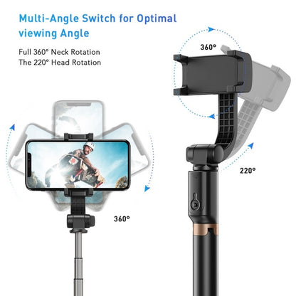 APEXEL APL-D6 Live Video Multifunctional Mobile Phone Gimbal Stabilizer Selfie Stick - free shipping - PMC Jewellery - Order now!