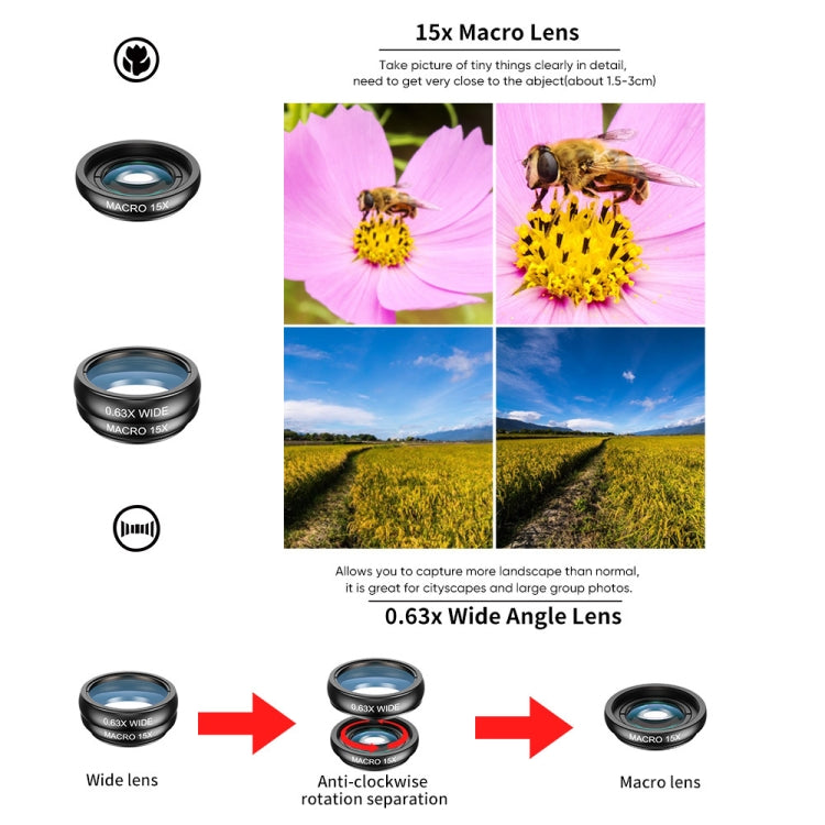 APEXEL APL-22XDG9 22X External Camera Adjustable Focus Mobile Phone Lens(10 in 1) - free shipping - PMC Jewellery - Order now!