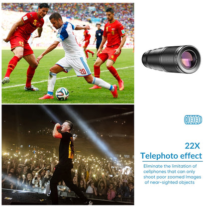 APEXEL APL-22XDG9 22X External Camera Adjustable Focus Mobile Phone Lens(10 in 1) - free shipping - PMC Jewellery - Order now!