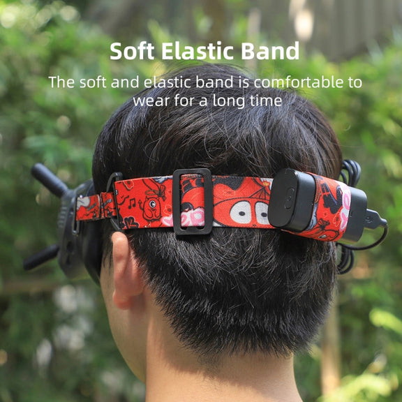 Sunnylife TD487 For DJI Avata / FPV Goggles V2 Color Headband Fixed Elastic Strap(Red)