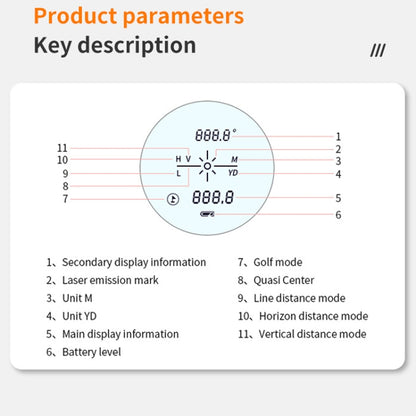 ARBULL LS-1000 Golf Rangefinder Outdoor Altimeter Goniometer Telescope - free shipping - PMC Jewellery - Order now!