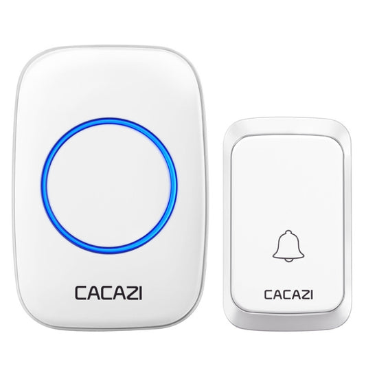 CACAZI A06-DC 1 To 1 Battery Type Smart Home Wireless Waterproof Music Doorbell(White) - free shipping - PMC Jewellery - Order now!
