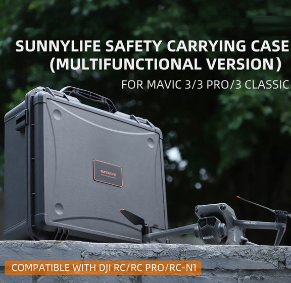 Sunnylife AQX-8 For Mavic 3 Pro / Mavic 3 Classic / Mavic 3 Water-resistant Large Capacity Protective Handbox(Black)