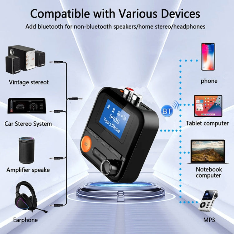 BR05 AUX 2RCA TF Bluetooth Adapter Wireless Receiver Transmitter - Audio Receiver Transmitter by PMC TechLife | Online Shopping South Africa | PMC TechLife