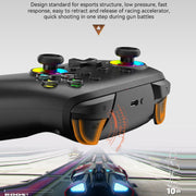 Wireless Bluetooth Somatosensory Vibration Gamepad for Nintendo Switch/Switch PRO, Color: Black Gold