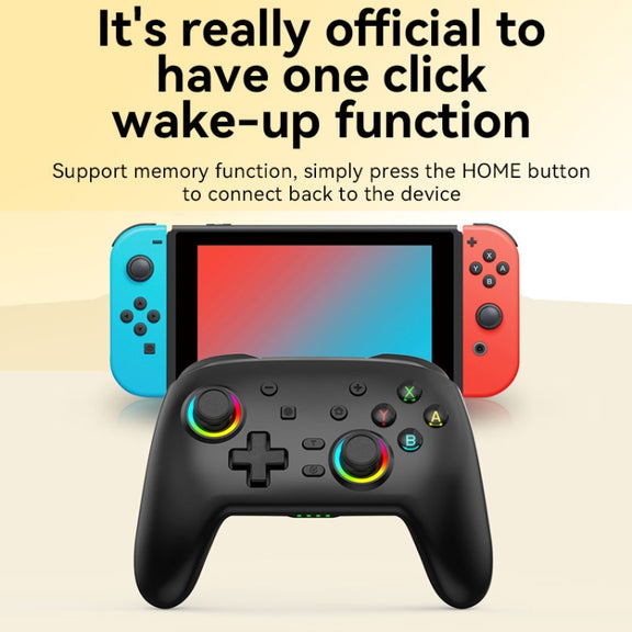 Wireless Bluetooth Somatosensory Vibration Gamepad for Nintendo Switch/Switch PRO, Color: Black Gold