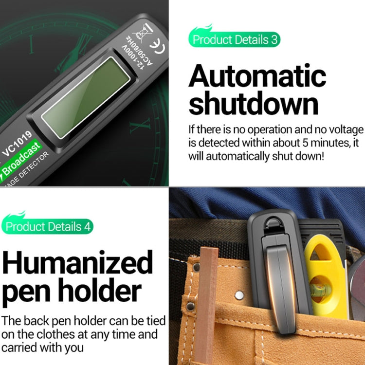 ANENG VC1019 Non-Contact Induction Electric Pen High-Precision Line Detection Breakpoint Voice Test Pen(Black) - free shipping - PMC TechLife - Order now!