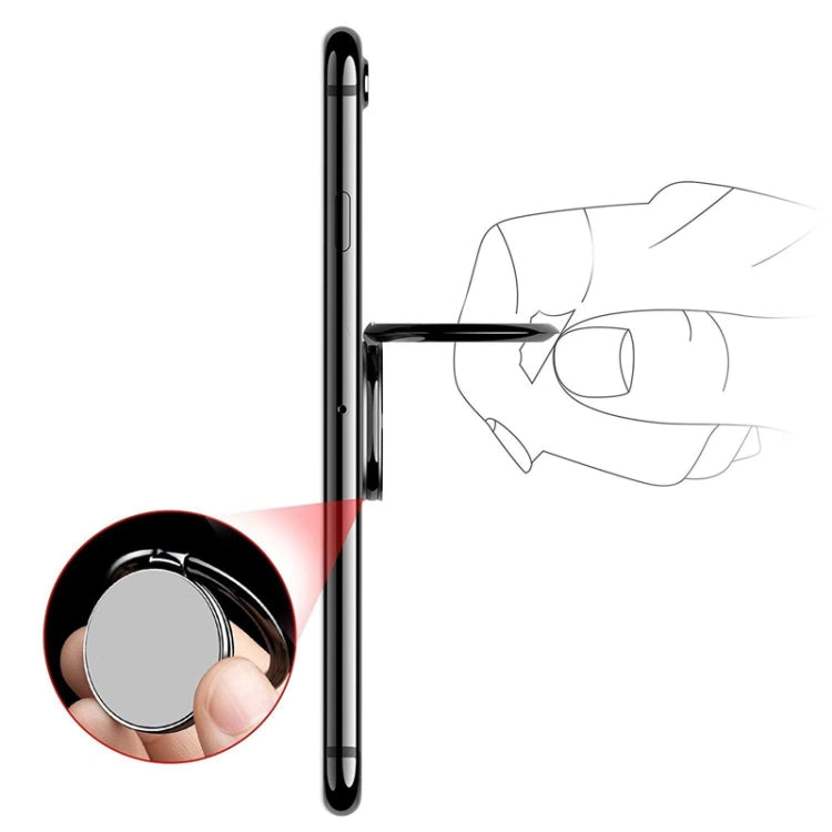 Full Metal Bracket 360 Degree Rotating Magnetic Phone Ring Buckle(Gold) - Ring Holder by PMC TechLife | Online Shopping South Africa | PMC TechLife