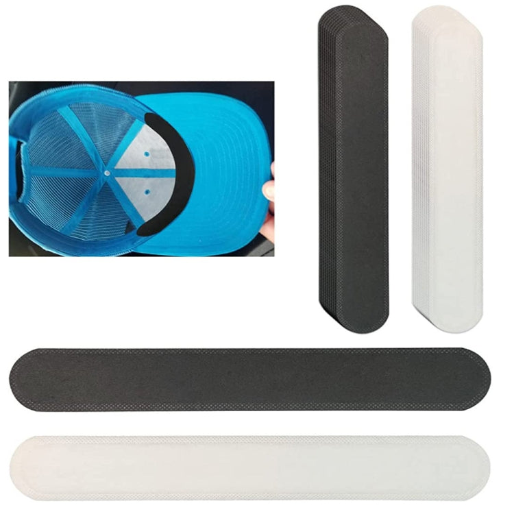 100pcs Disposable Hat Brim Stickers Shirt Collar Anti-dirty Sweat-absorbing Stickers(Black)