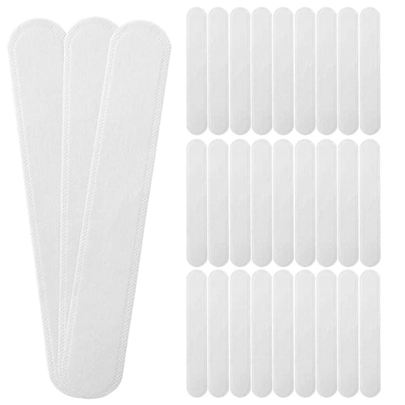 100pcs Disposable Hat Brim Stickers Shirt Collar Anti-dirty Sweat-absorbing Stickers(White)