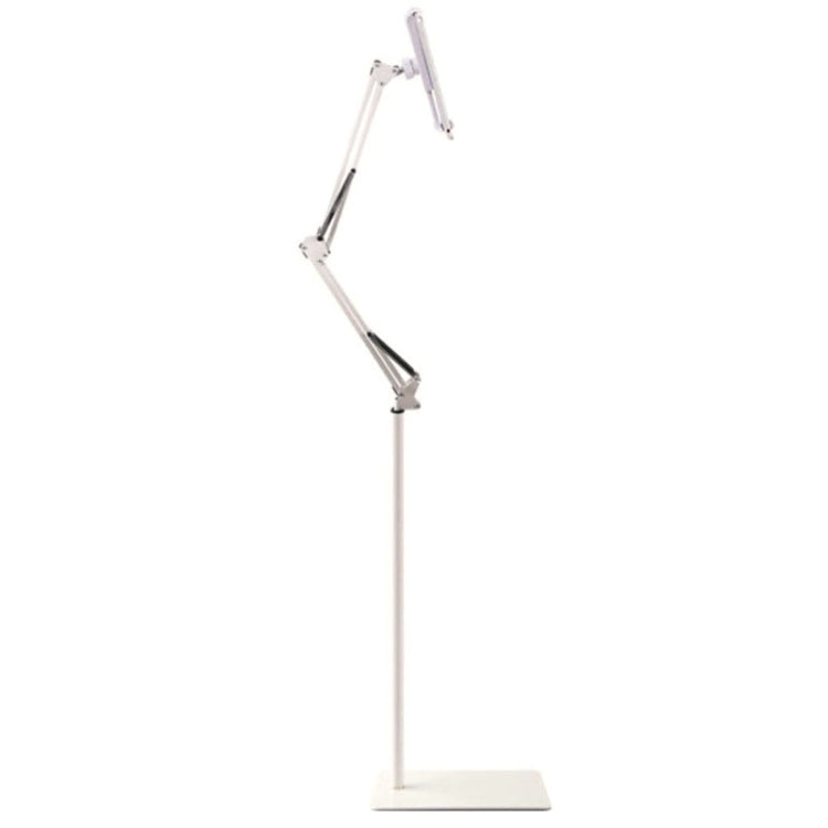175cm Mobile Phone Tablet Live Broadcast Bedside Lifting Bracket Cantilever Floor Model (White) - Lazy Bracket by PMC TechLife | Online Shopping South Africa | PMC TechLife