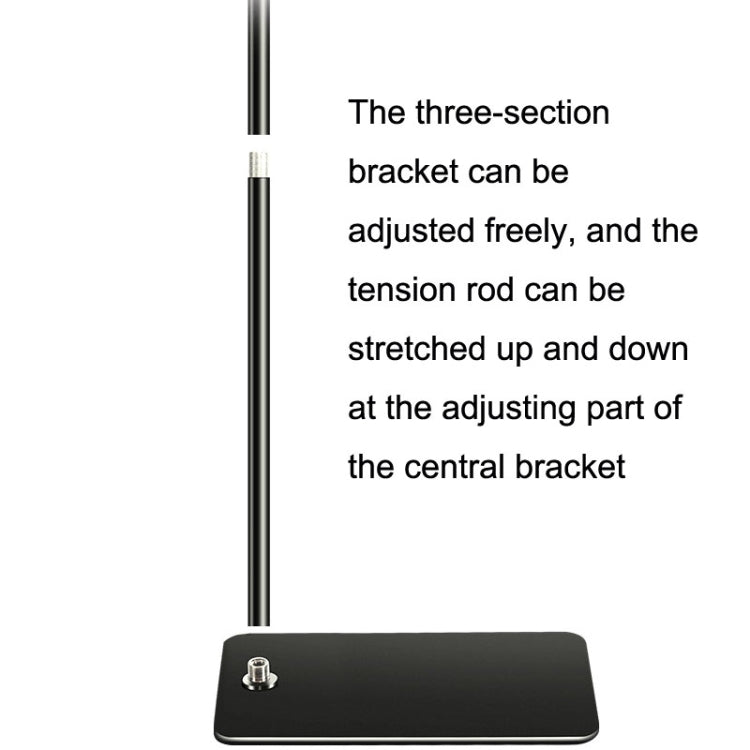 175cm Mobile Phone Tablet Live Broadcast Bedside Lifting Bracket Floor Model (Black)
