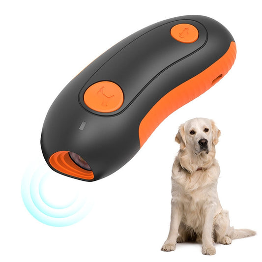Ultrasonic Pet Trainer Handheld Sonic Dog Repeller Portable Electronic Dog Trainer(Orange) - Training Aids by PMC Jewellery | Online Shopping South Africa | PMC Jewellery | Buy Now Pay Later Mobicred