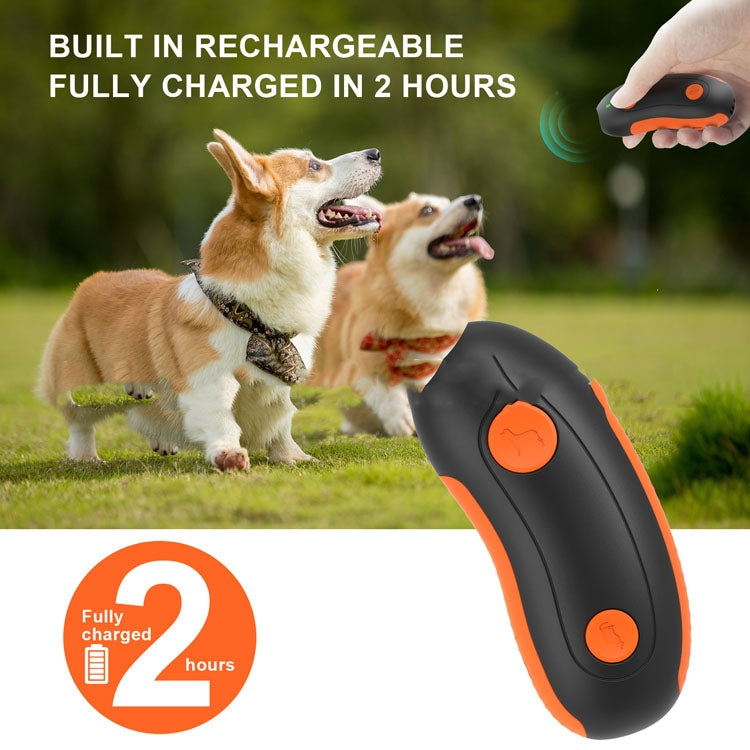 Ultrasonic Pet Trainer Handheld Sonic Dog Repeller Portable Electronic Dog Trainer(Orange) - Training Aids by PMC TechLife | Online Shopping South Africa | PMC TechLife | Buy Now Pay Later Mobicred