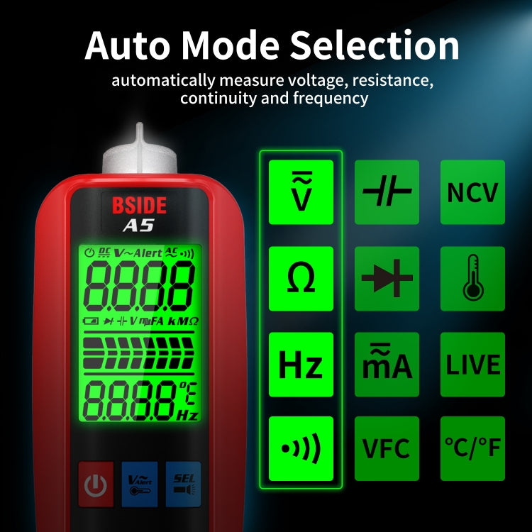 BSIDE A5 High Precision Intelligent Digital Pen Universal Table(Standard Without Battery) - Digital Multimeter by BSIDE | Online Shopping South Africa | PMC Jewellery | Buy Now Pay Later Mobicred