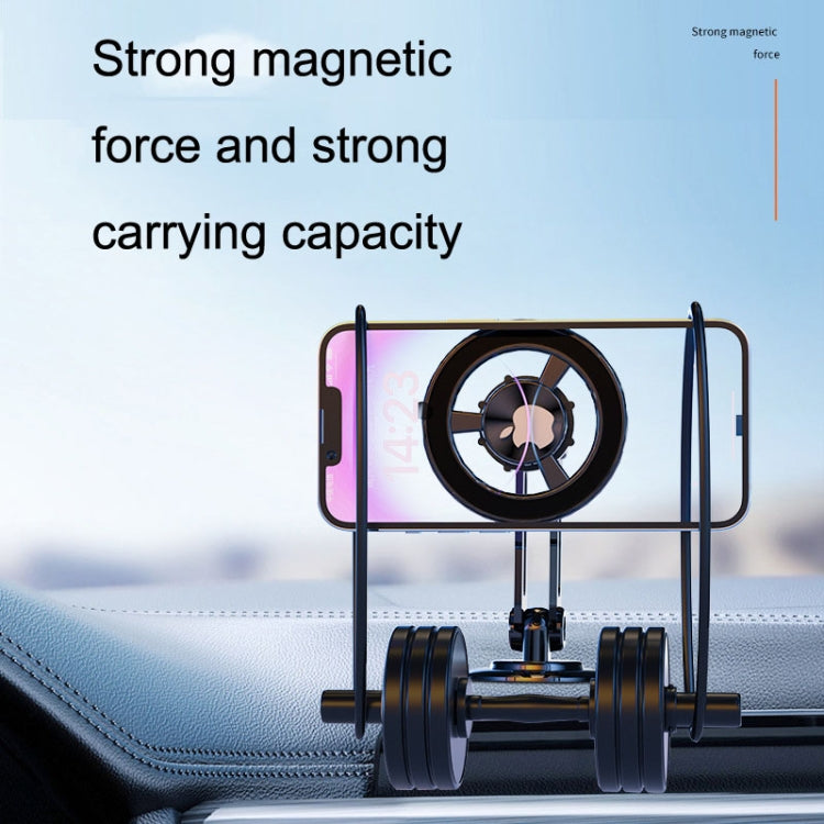 Magsafe Magnetic Mobile Phone Bracket Metal Car Navigation Folding Bracket(Black) - Car Holders by PMC TechLife | Online Shopping South Africa | PMC TechLife