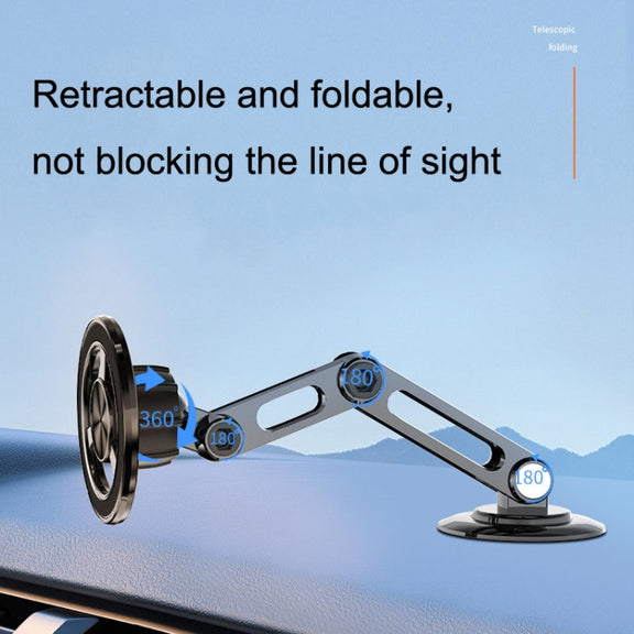 Magsafe Magnetic Mobile Phone Bracket Metal Car Navigation Folding Bracket(Black)